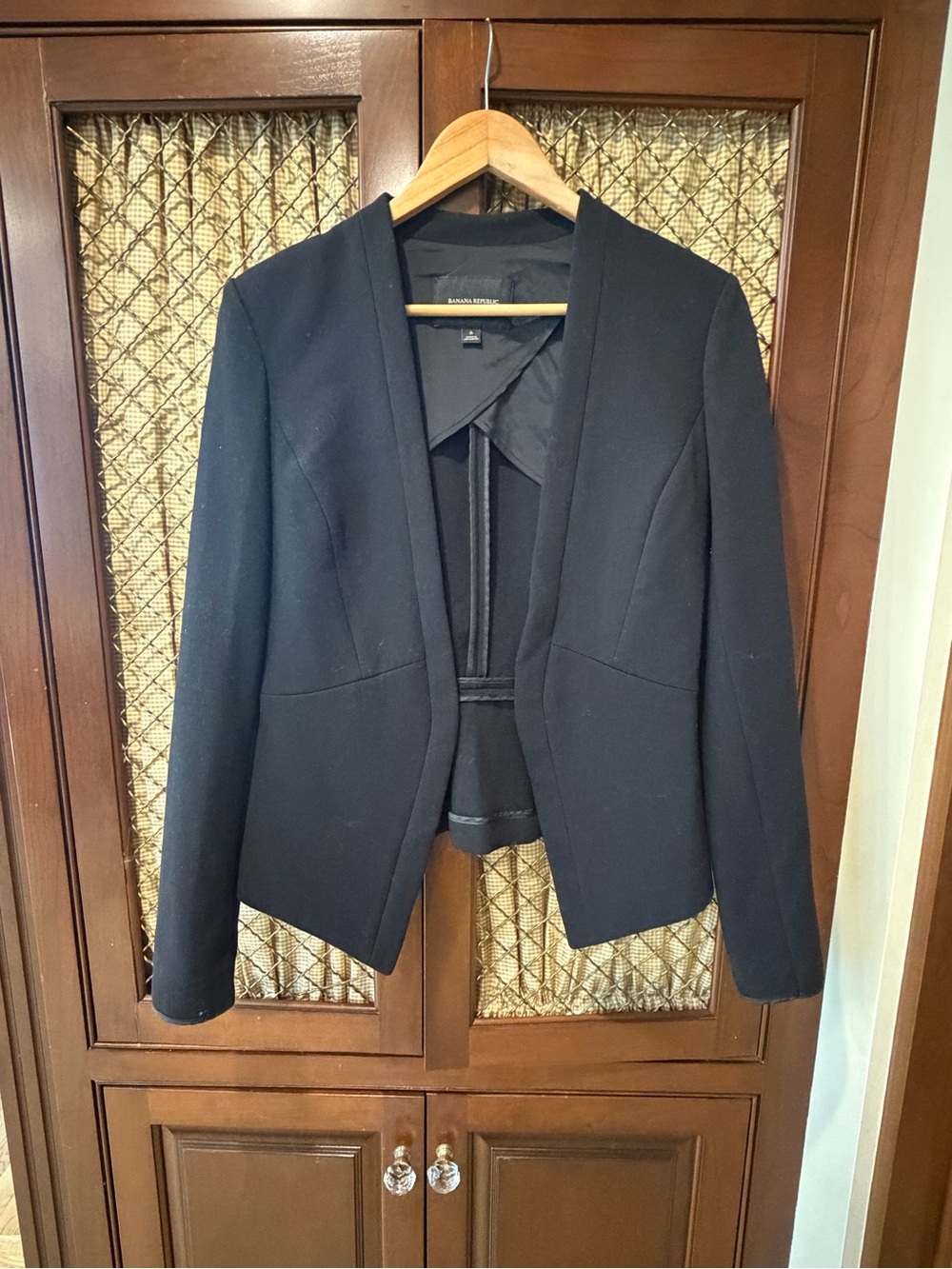 Banana Republic Black Women's Open-Front Blazer Jacket